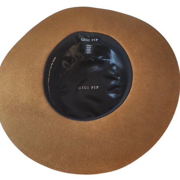 Gigi Pip Linden Boater Australian Wool Wide Brim Hat Size 59 M/L - Picture 8 of 11